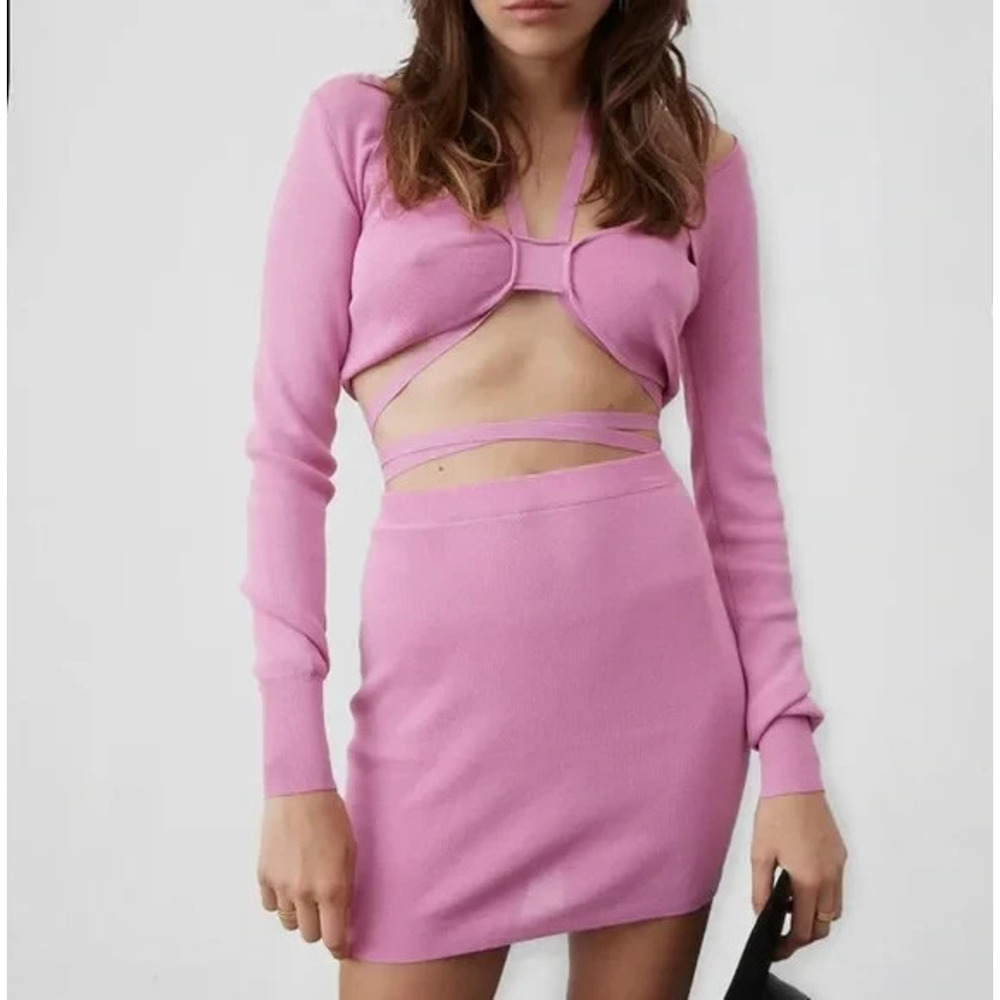 Atoir Palace‎ Dress Womens 4 Pink Chocolate Coquette Barbiecore Soft Club Girl